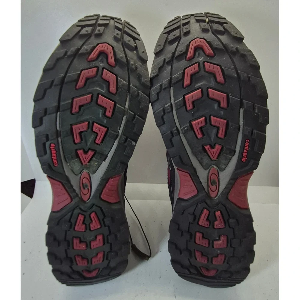Salomon XA Comp 5 Trail Running Shoes 8.5 Burgundy Grey Gore-Tex Hiking Sneakers